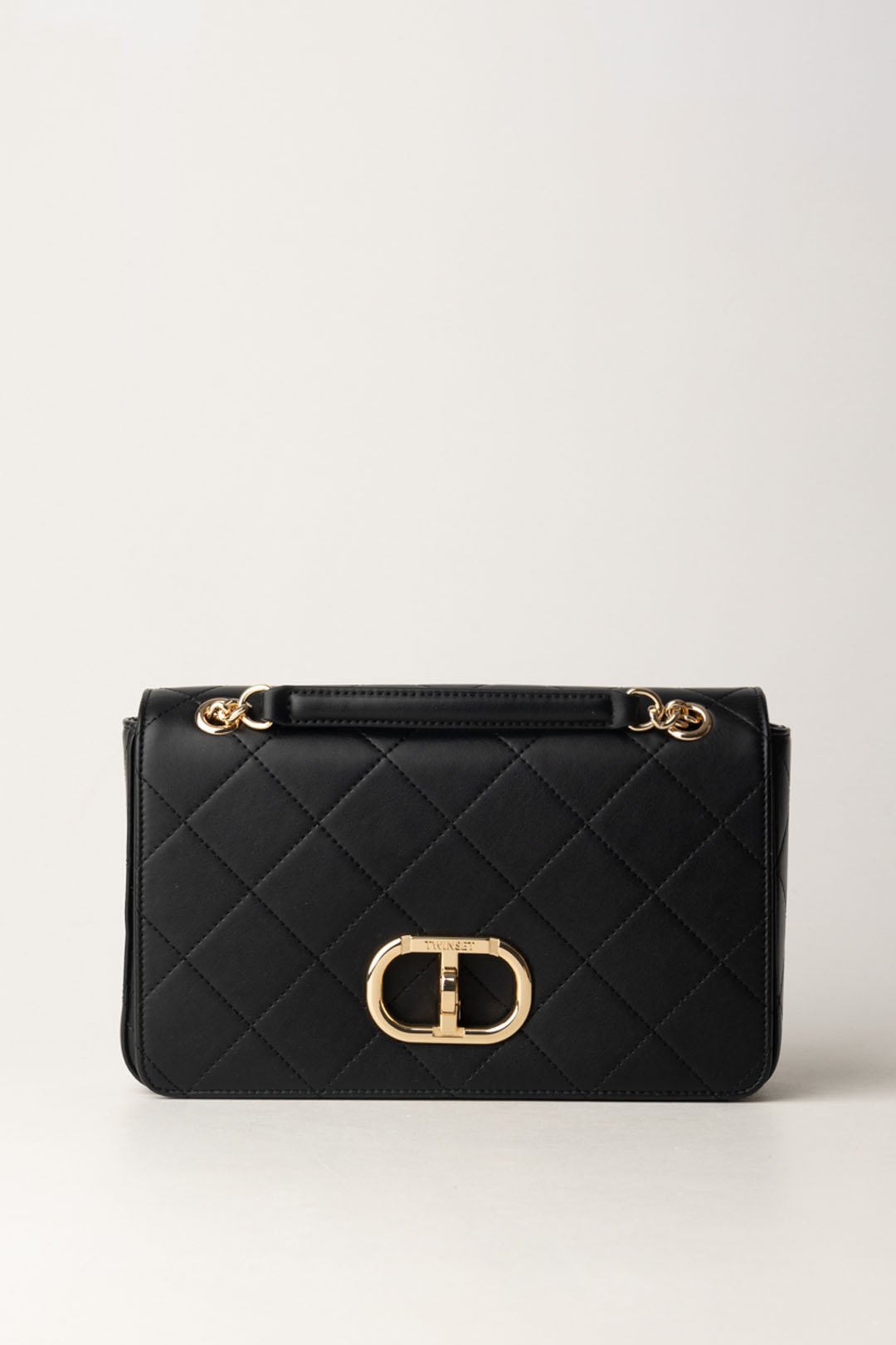 Quilted Shoulder Bag with Logo