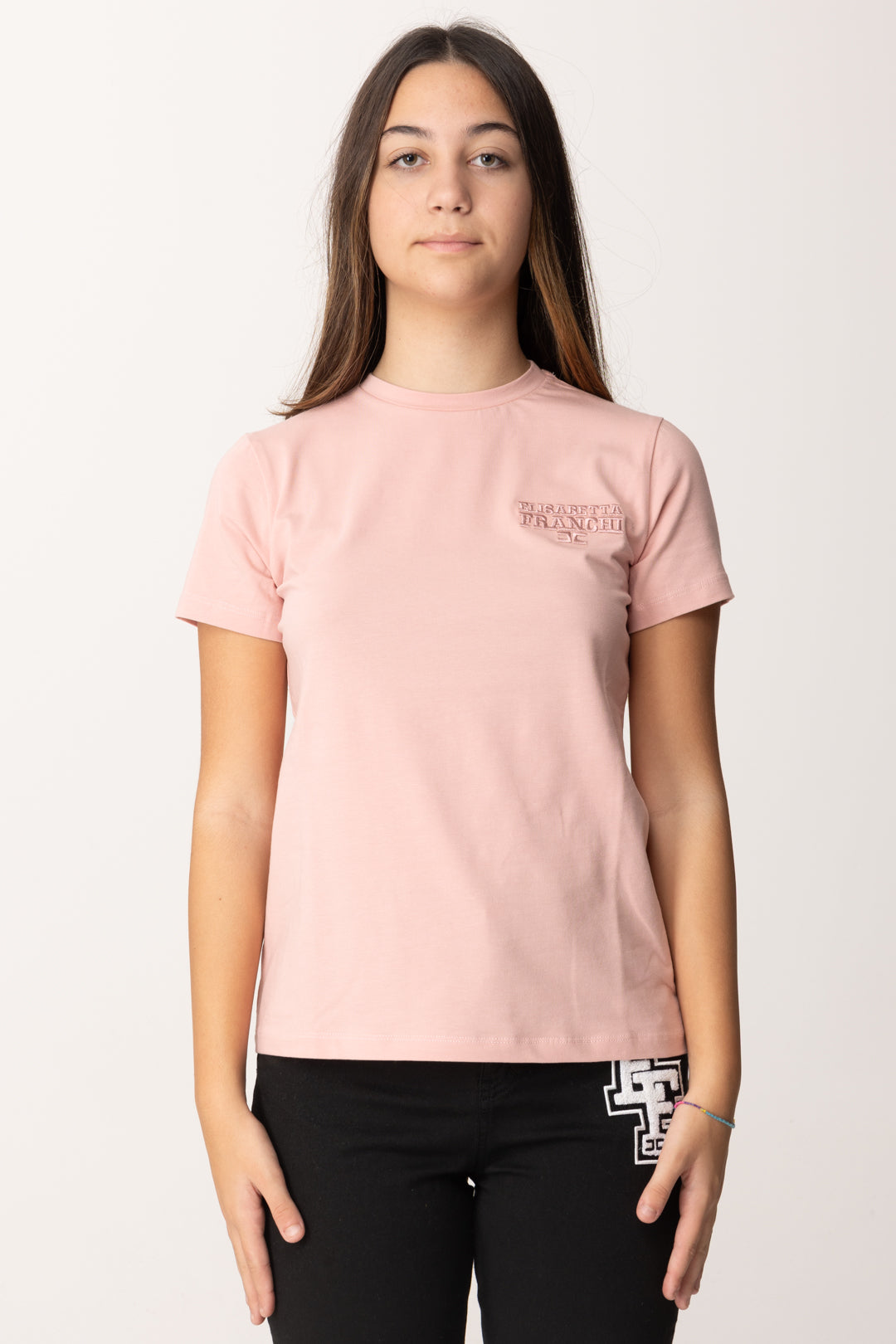 T-shirt avec broderie logo fil