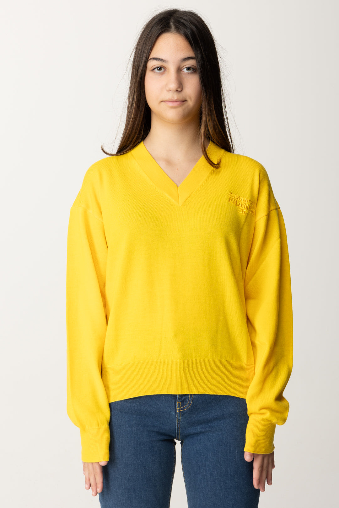 Pull en laine avec logo brodé