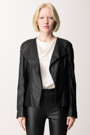 Anny Faux Leather Jacket with Inserts