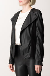 Anny Faux Leather Jacket with Inserts