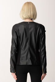 Anny Faux Leather Jacket with Inserts