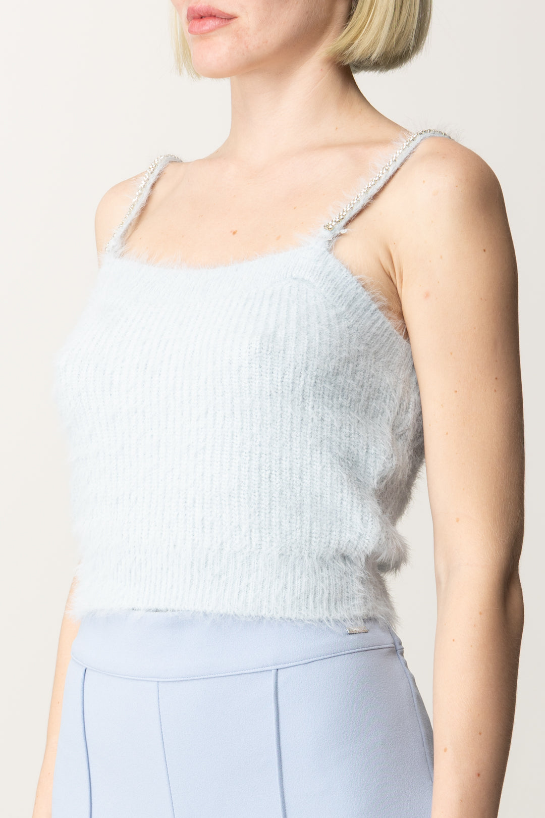 Top Crop Keyla con Tirantes de Strass