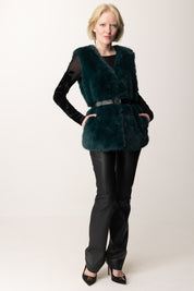 Chloe Fur Vest with Belt