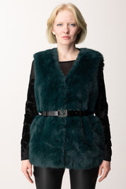 Chloe Fur Vest with Belt