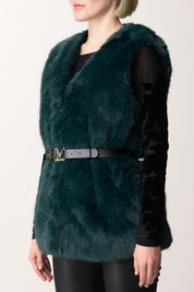 Chloe Fur Vest with Belt