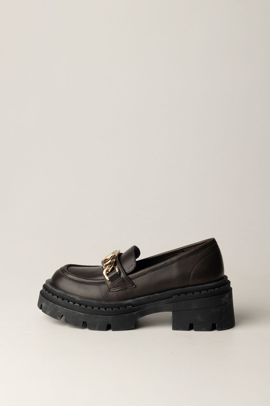 Platform Moccasins with Logo Detail