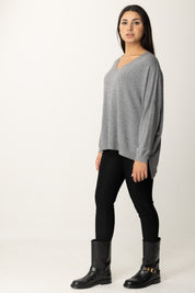 Asymmetric V-Neck Sweater