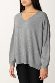 Asymmetric V-Neck Sweater