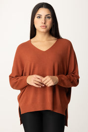 Asymmetric V-Neck Sweater