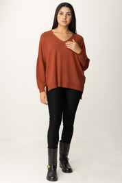 Asymmetric V-Neck Sweater