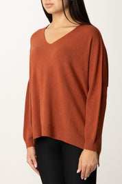 Asymmetric V-Neck Sweater