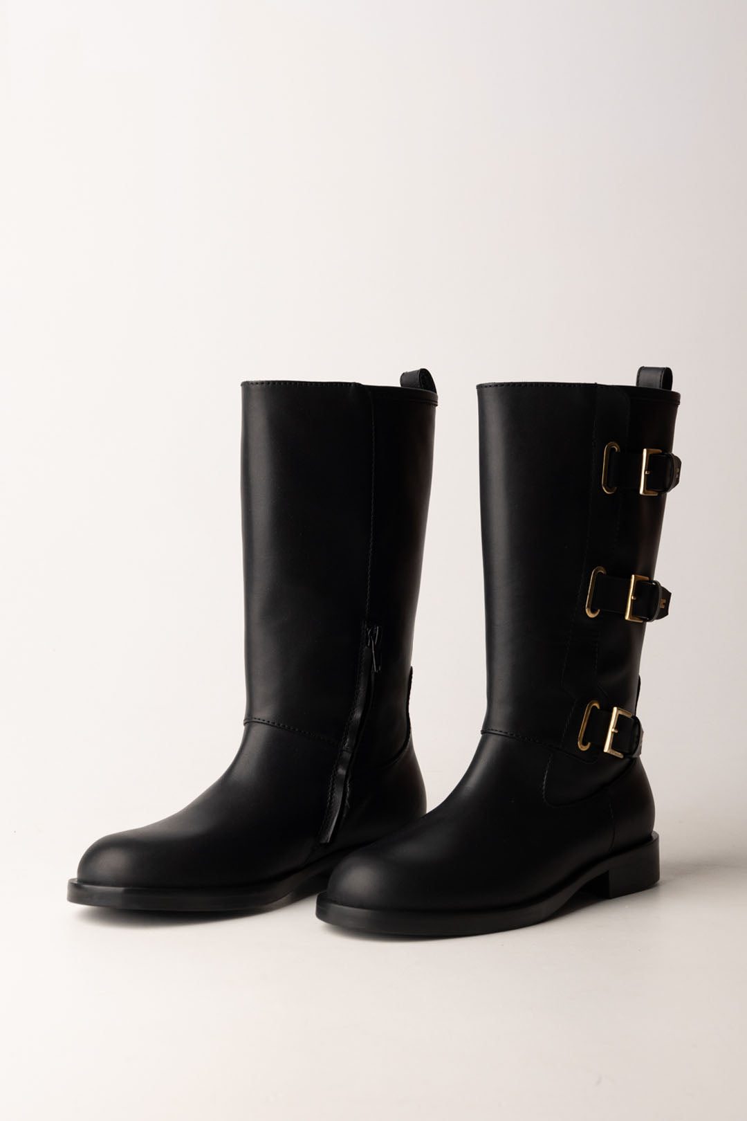 Ankle Boots with Side Buckles