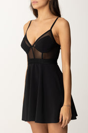 Mini-robe avec haut bustier en tulle