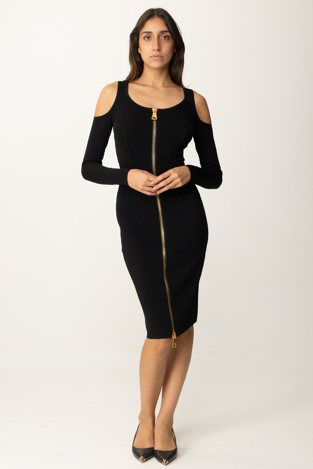 Robe midi avec zip