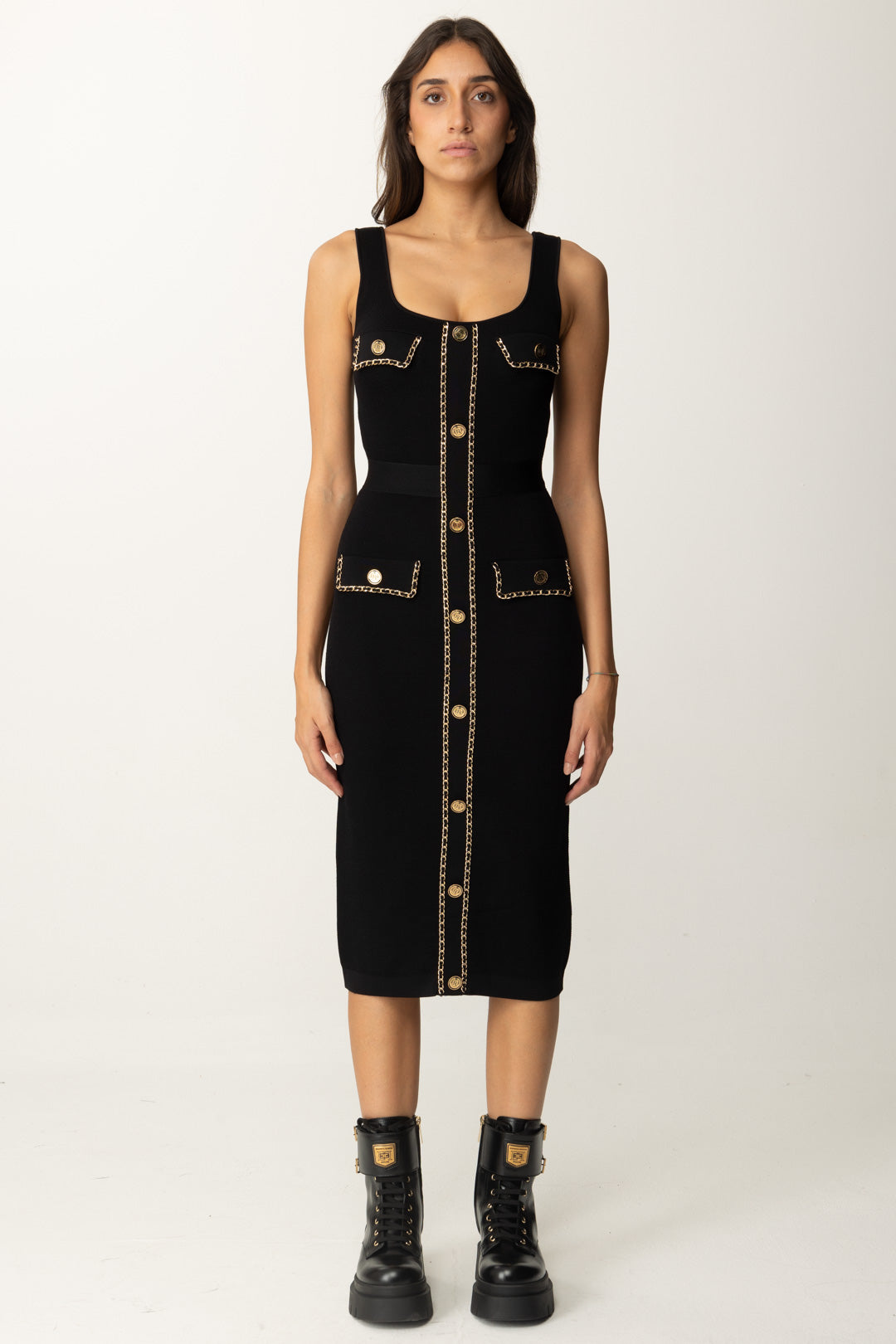 Midi Dress with Chain