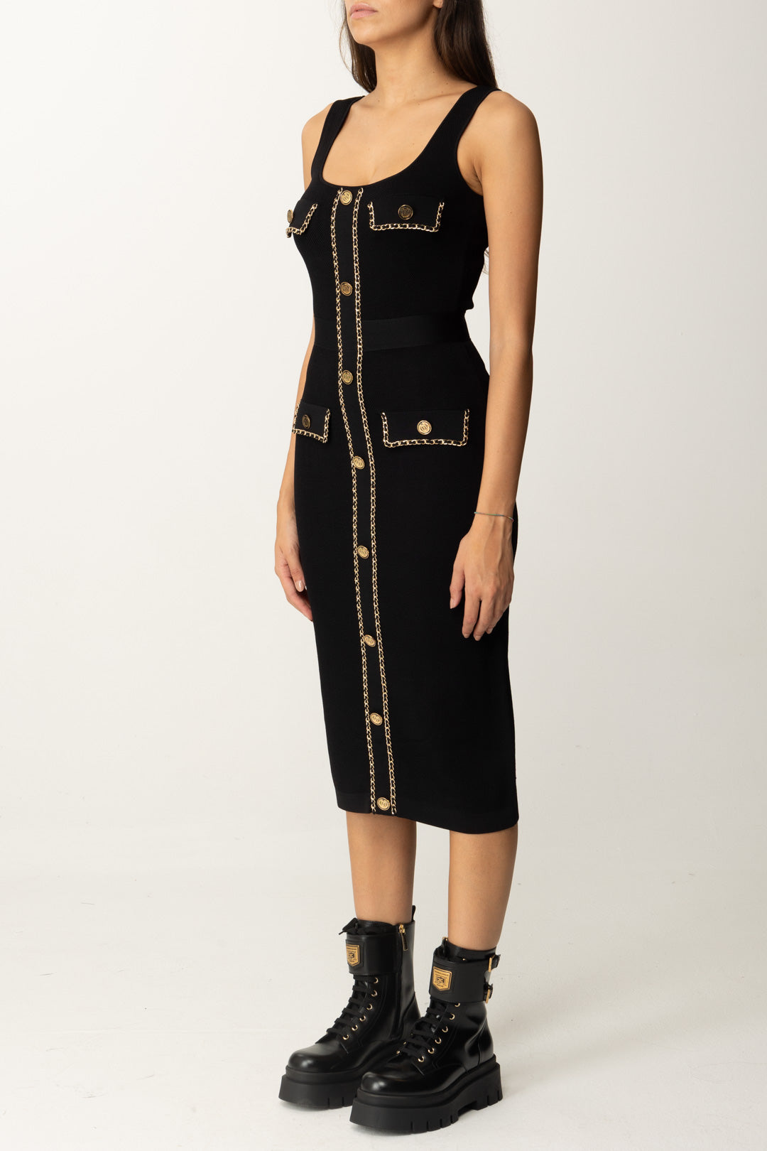 Midi Dress with Chain