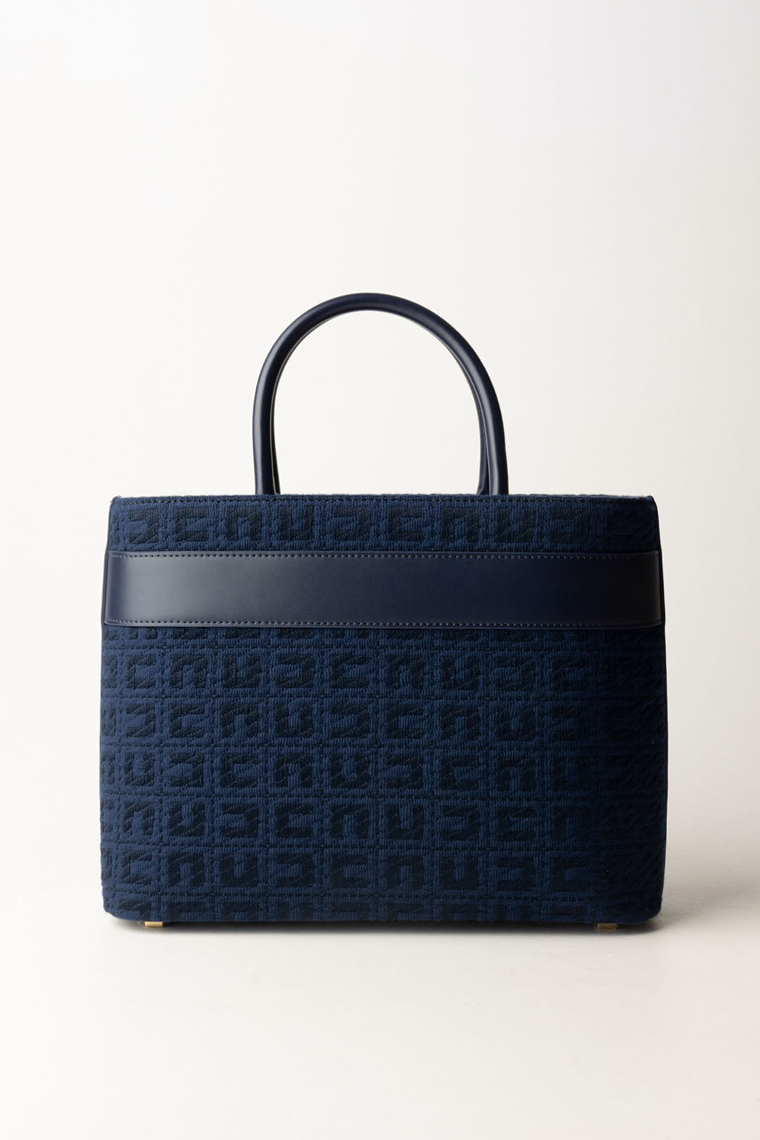 Shopper Grande de Tela Jacquard con Pinza