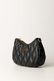 Borsa Hobo In Tessuto Embossed con Lettering