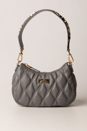 Borsa Hobo In Tessuto Embossed con Lettering