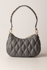 Borsa Hobo In Tessuto Embossed con Lettering