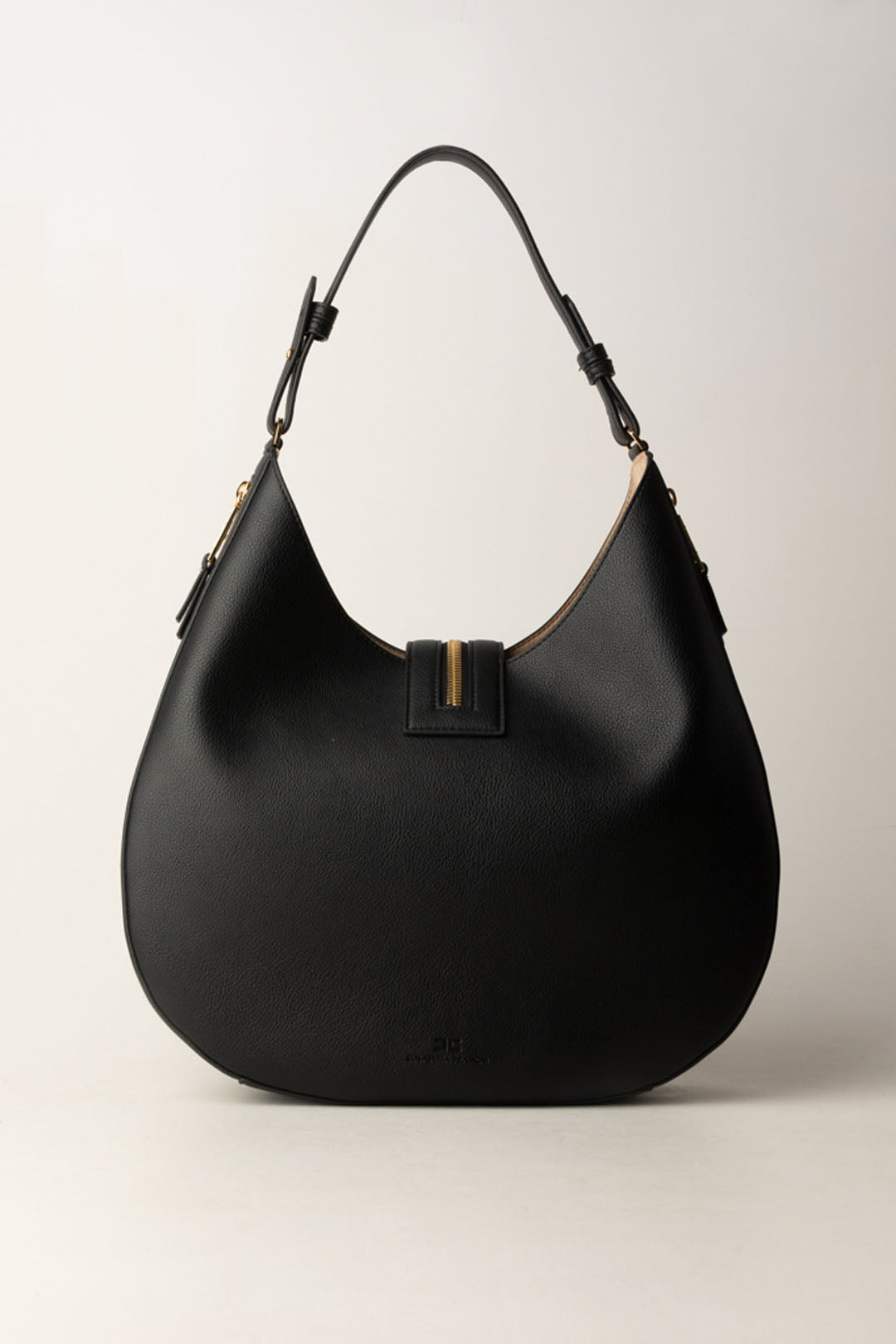 Large Leather Hobo Bag with Zip