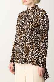 Camicia Animalier con Polsini a Nastro