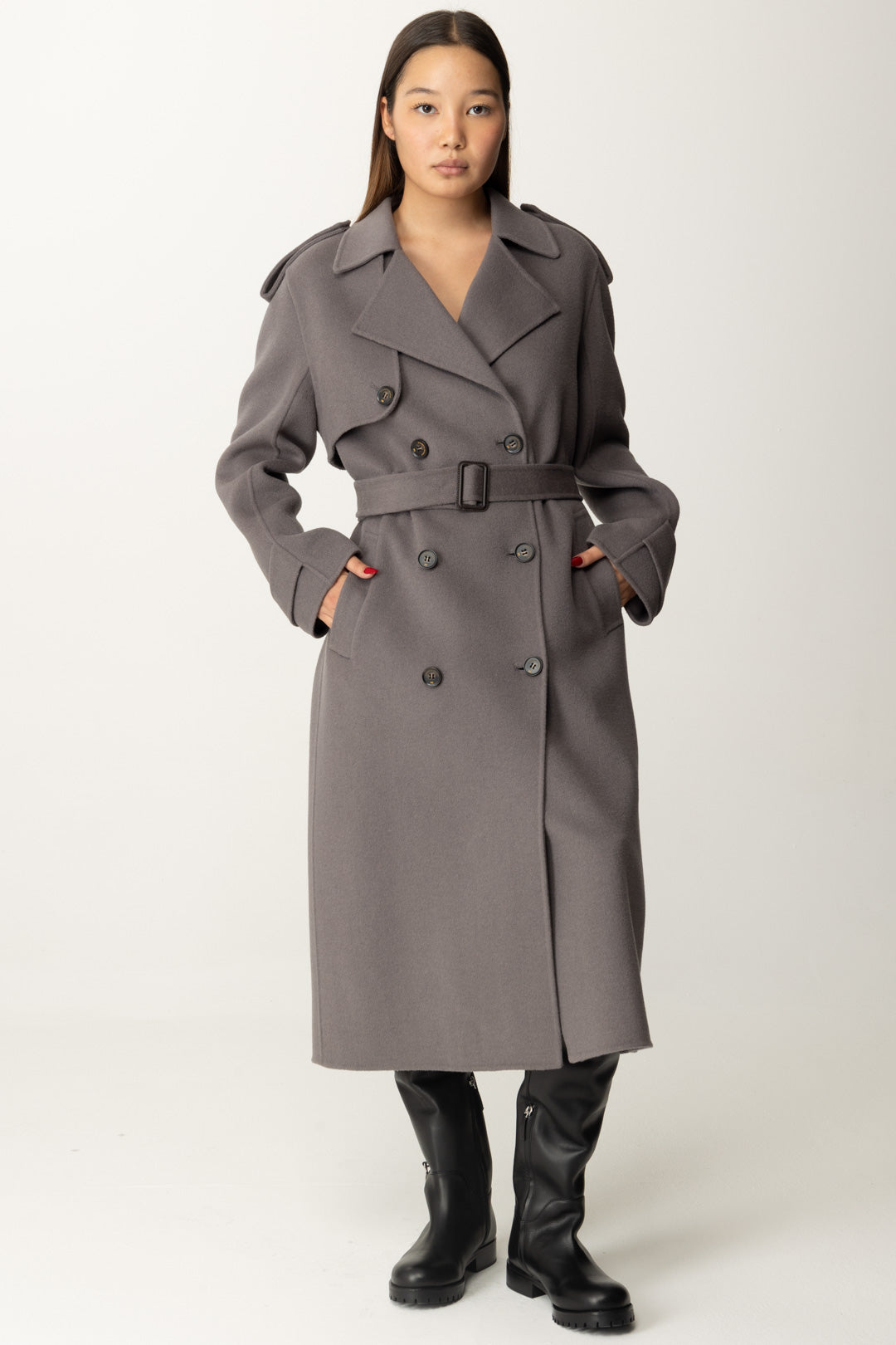 Trenchcoat aus Wolle