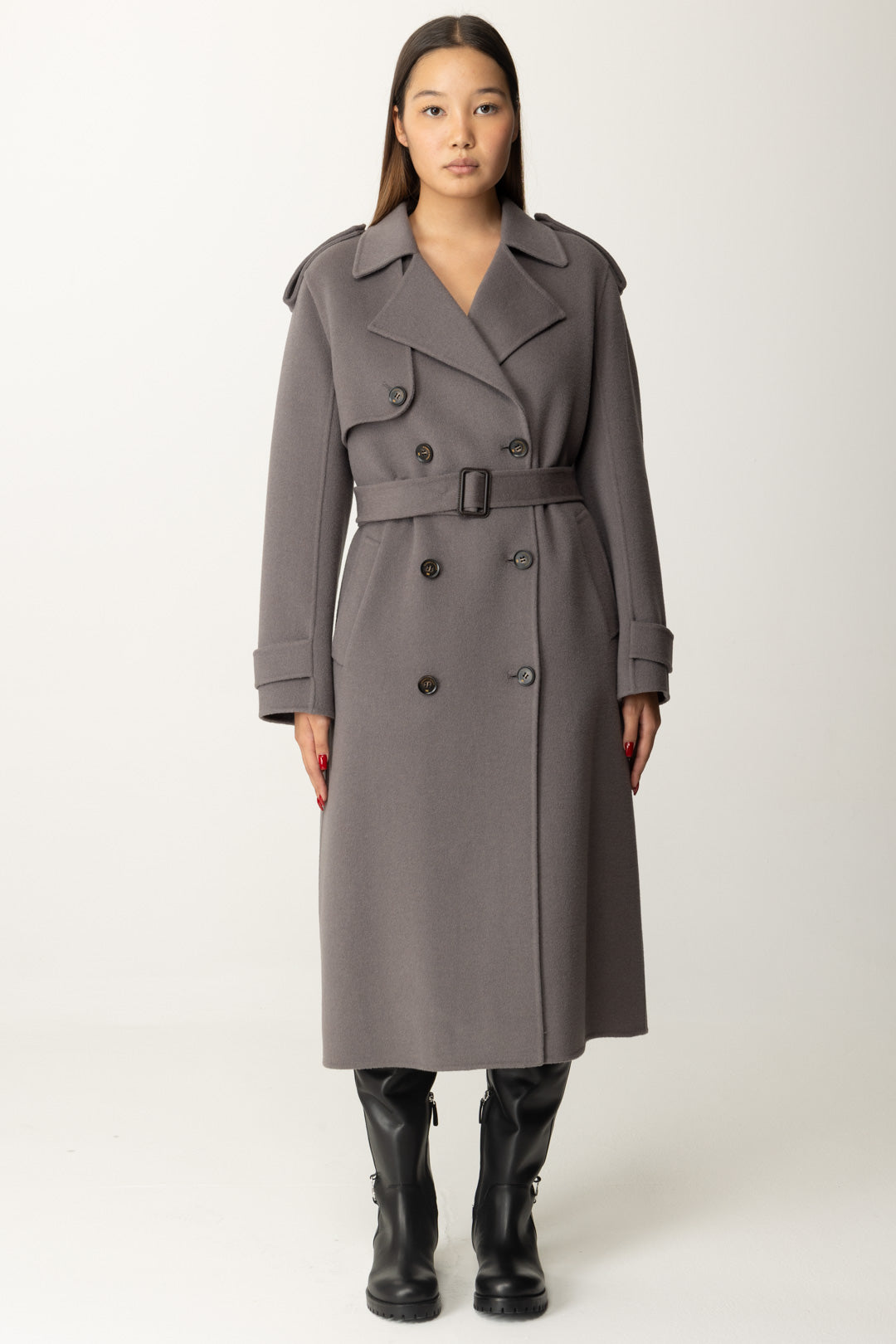 Trenchcoat aus Wolle