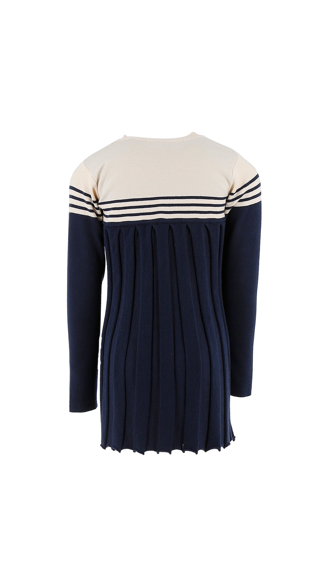 Two-Tone Viscose Knit Dress with Logo