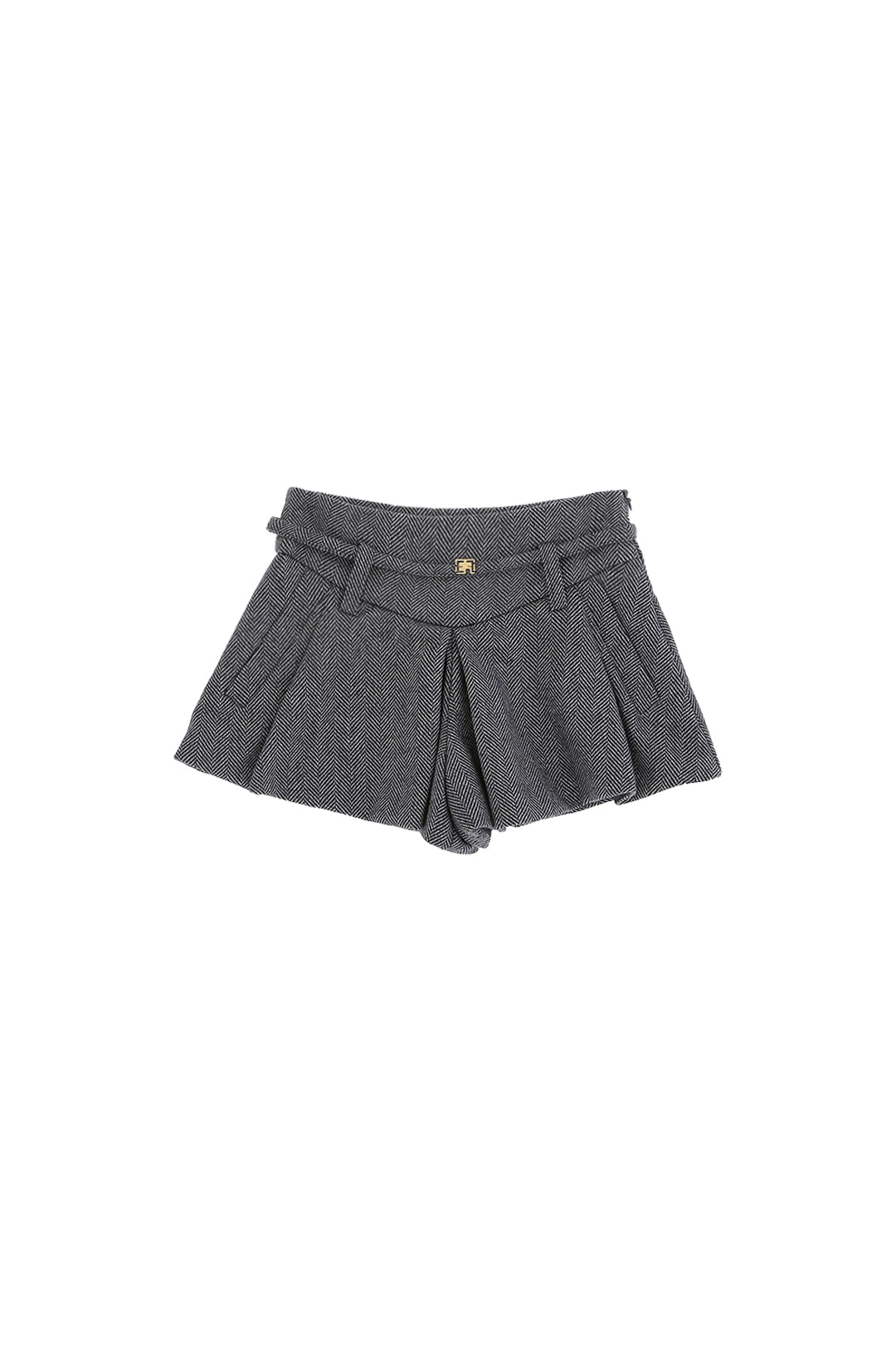 Pleated Shorts with Waistband