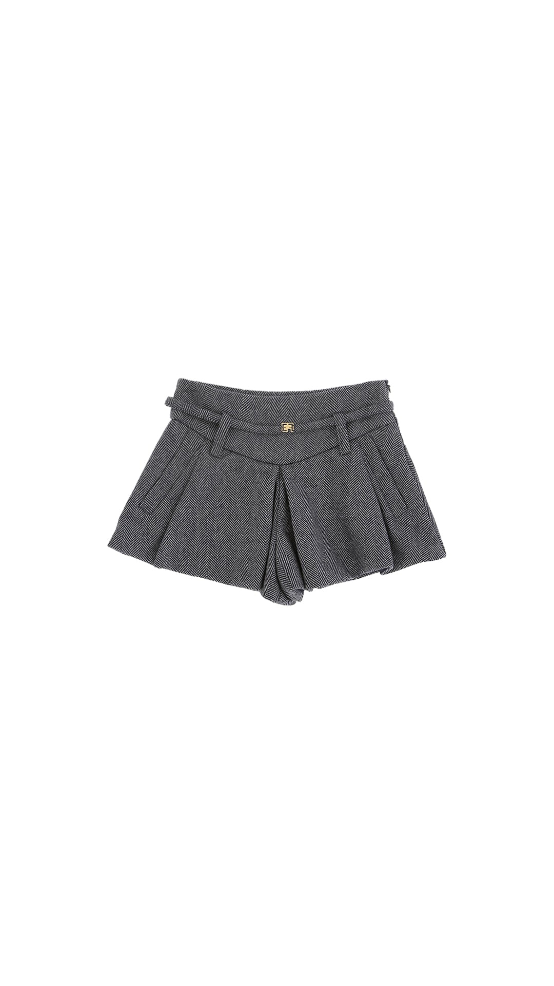 Pleated Shorts with Waistband