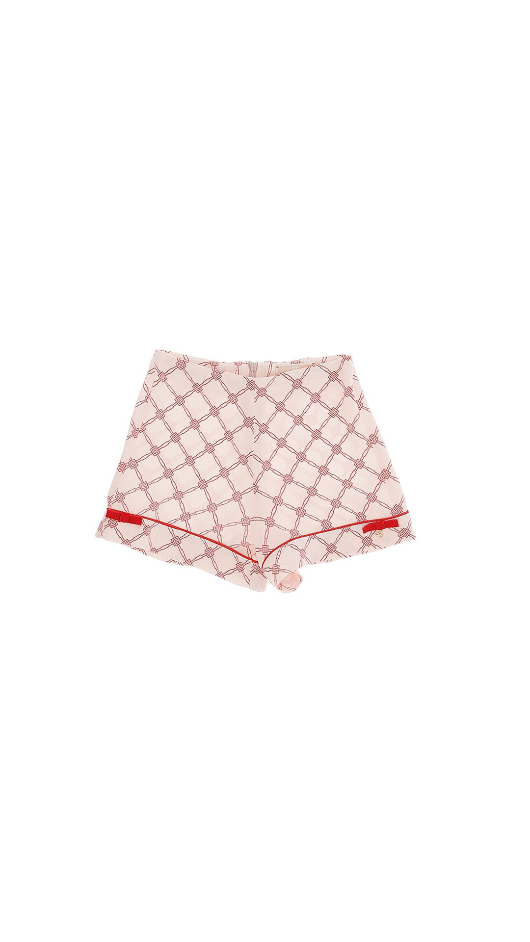 Shorts aus Georgette mit Rautenprint