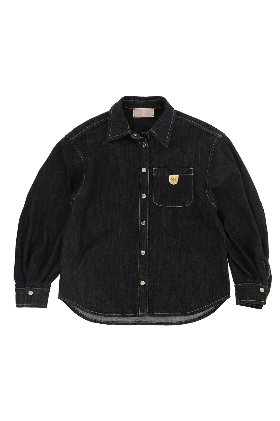 Denim Shirt with Shield Plaque