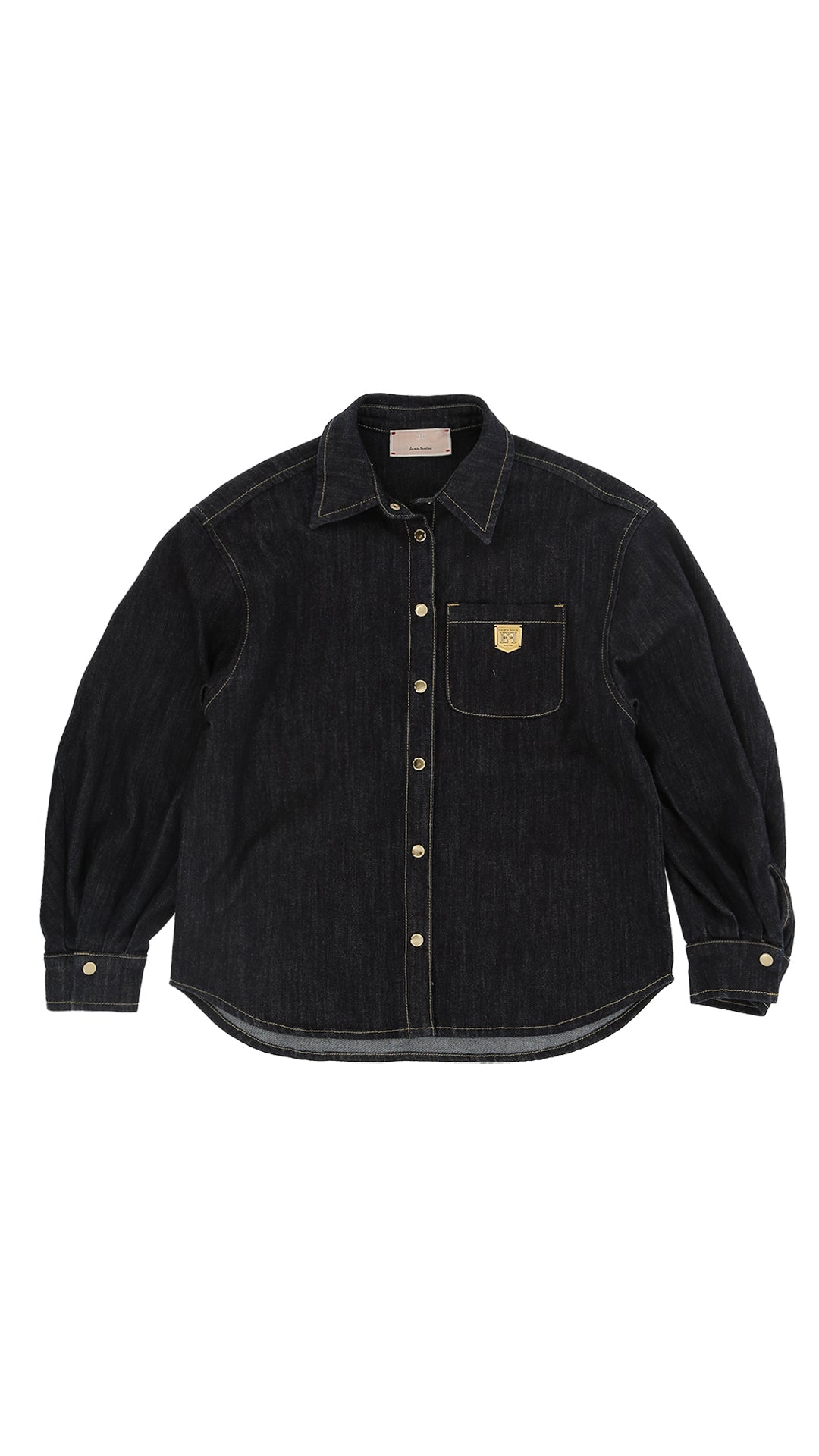 Denim Shirt with Shield Plaque