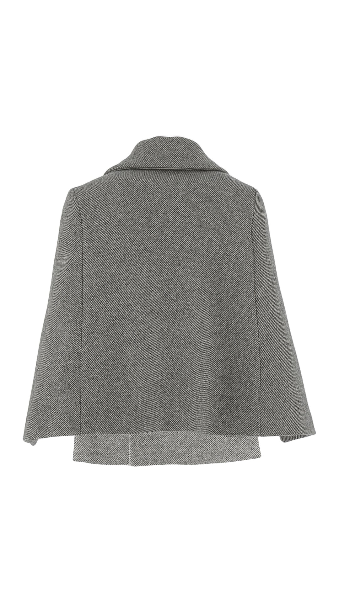 Double-breasted Wool Cape