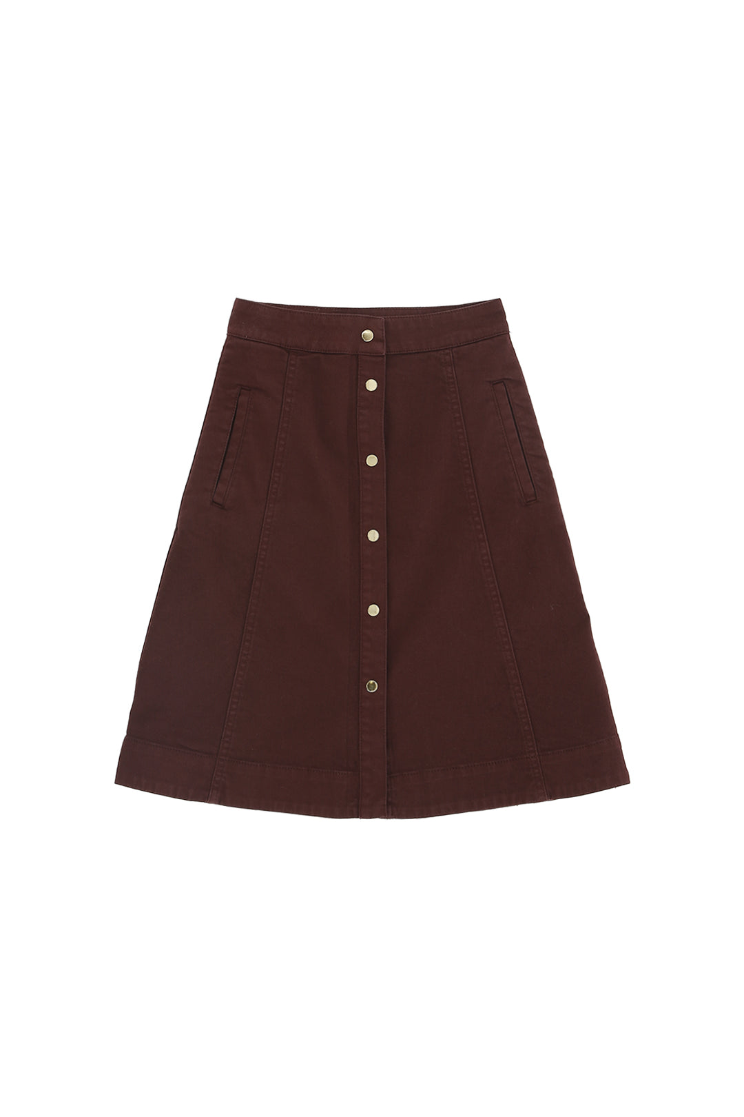 Flared Skirt with Buttons