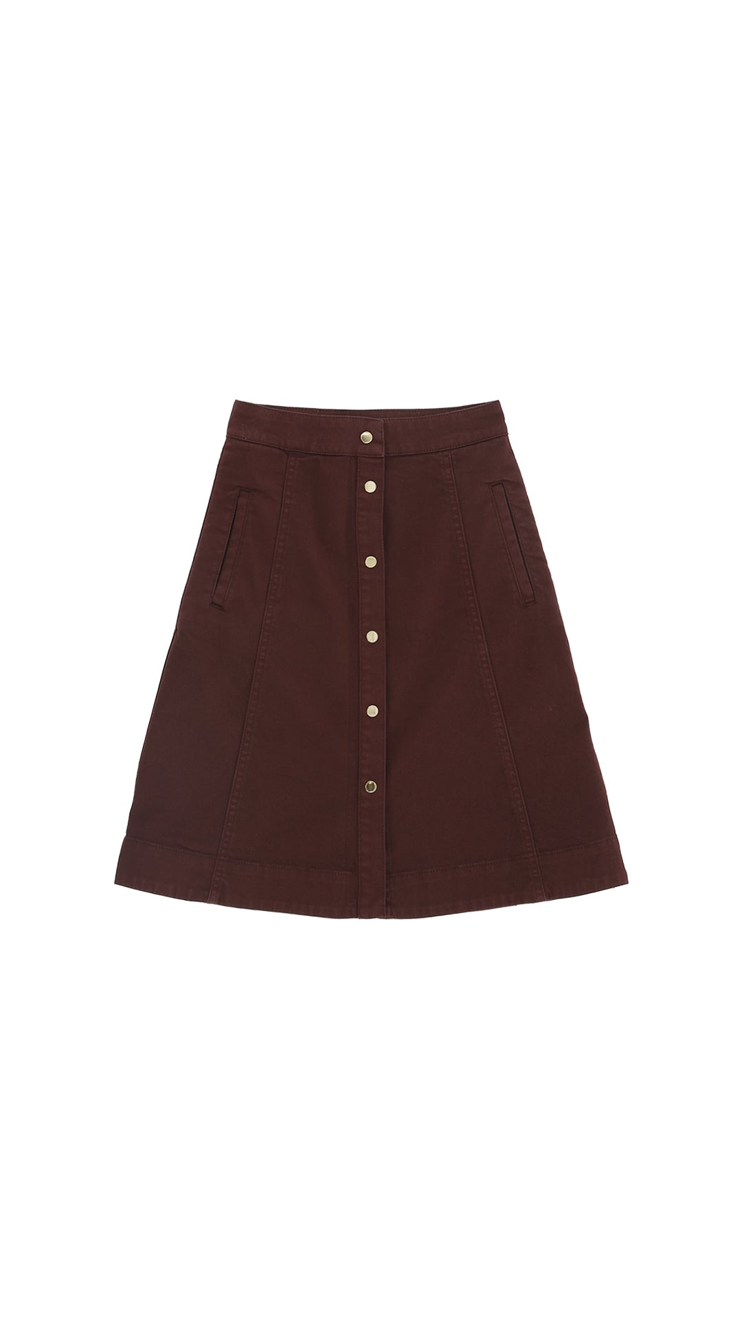 Flared Skirt with Buttons