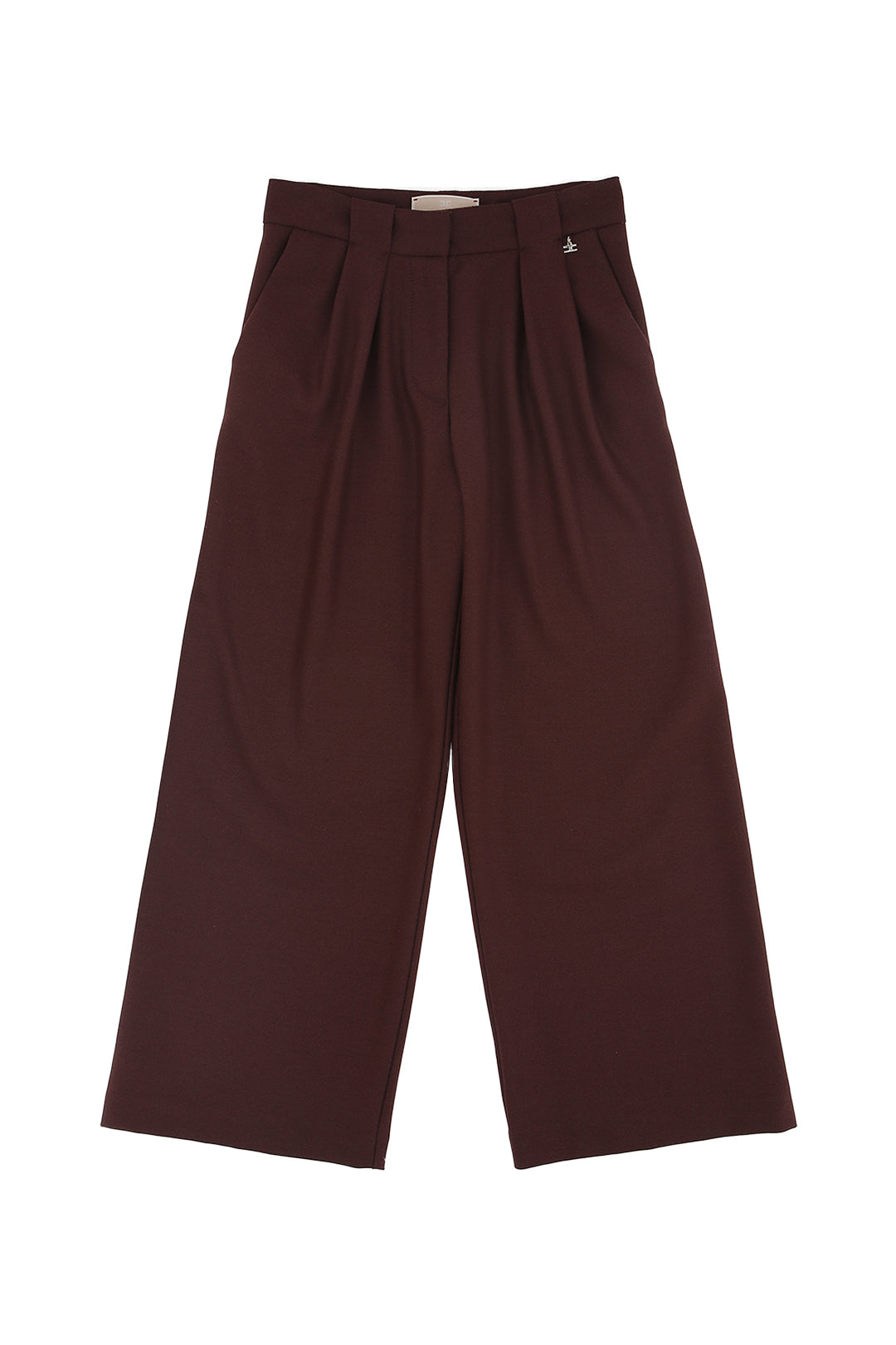 Pantaloni In Lana Wide Leg con Pinces