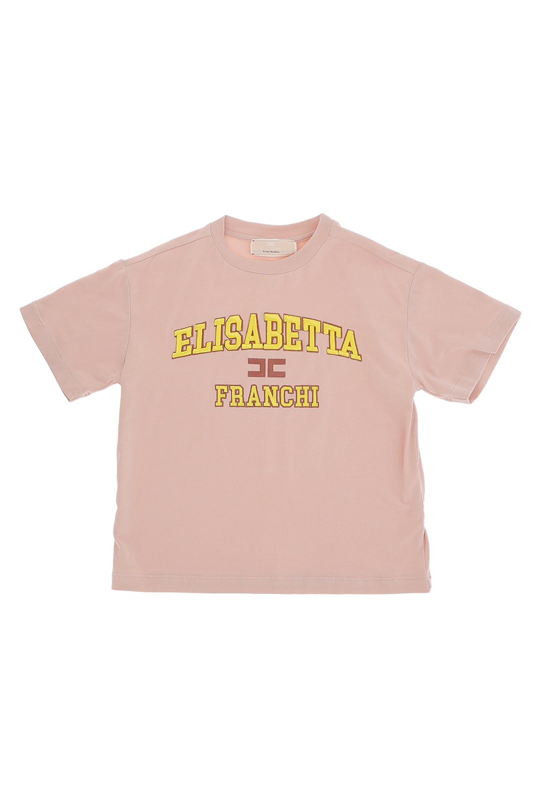 Oversized T-shirt with College Style Logo Embroidery