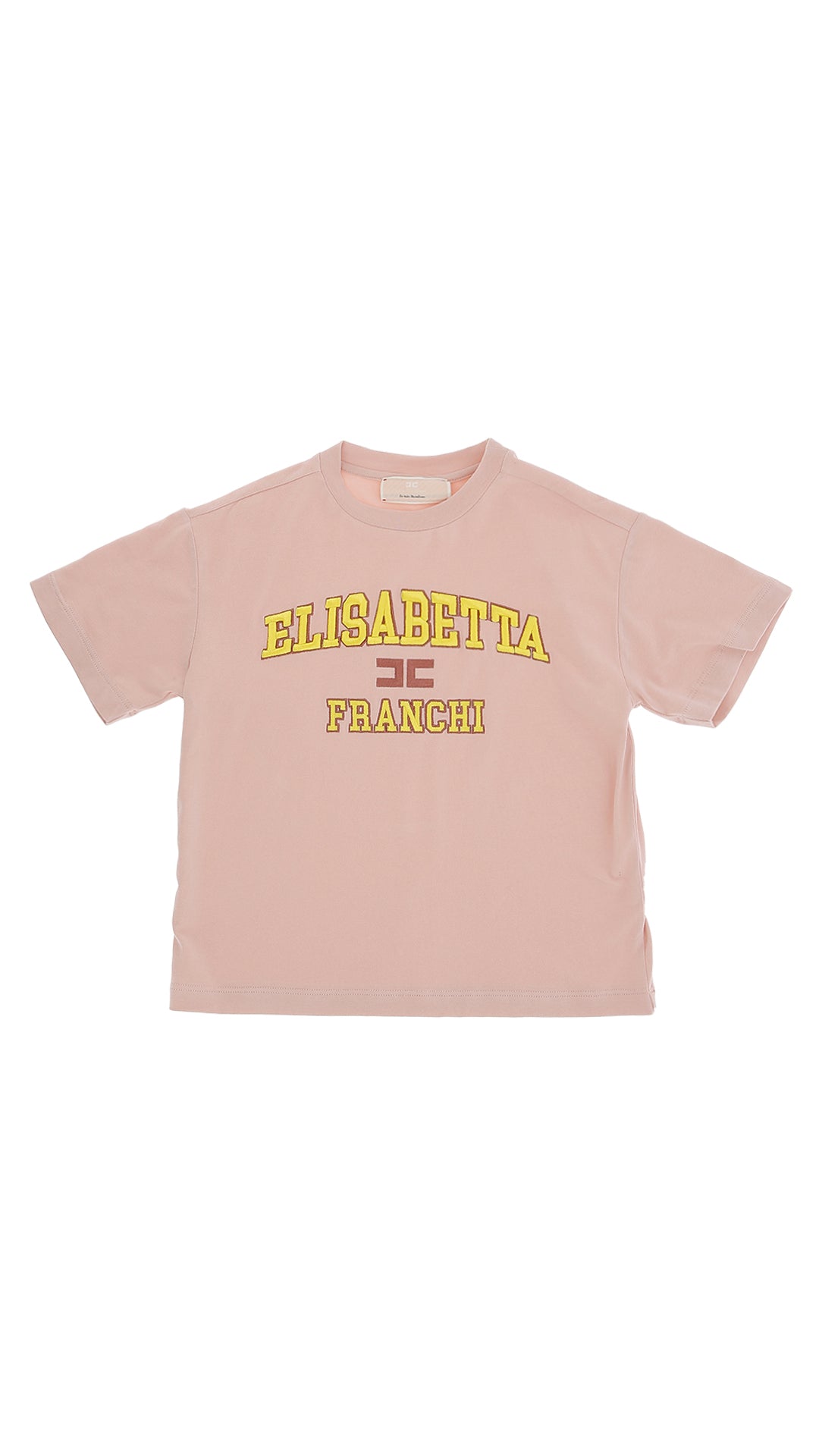 Oversized T-shirt with College Style Logo Embroidery