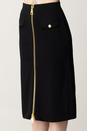 Midi Skirt with Zip