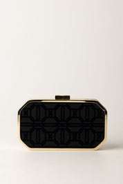 Clutch de tela flocada