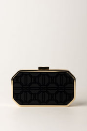 Clutch de tela flocada