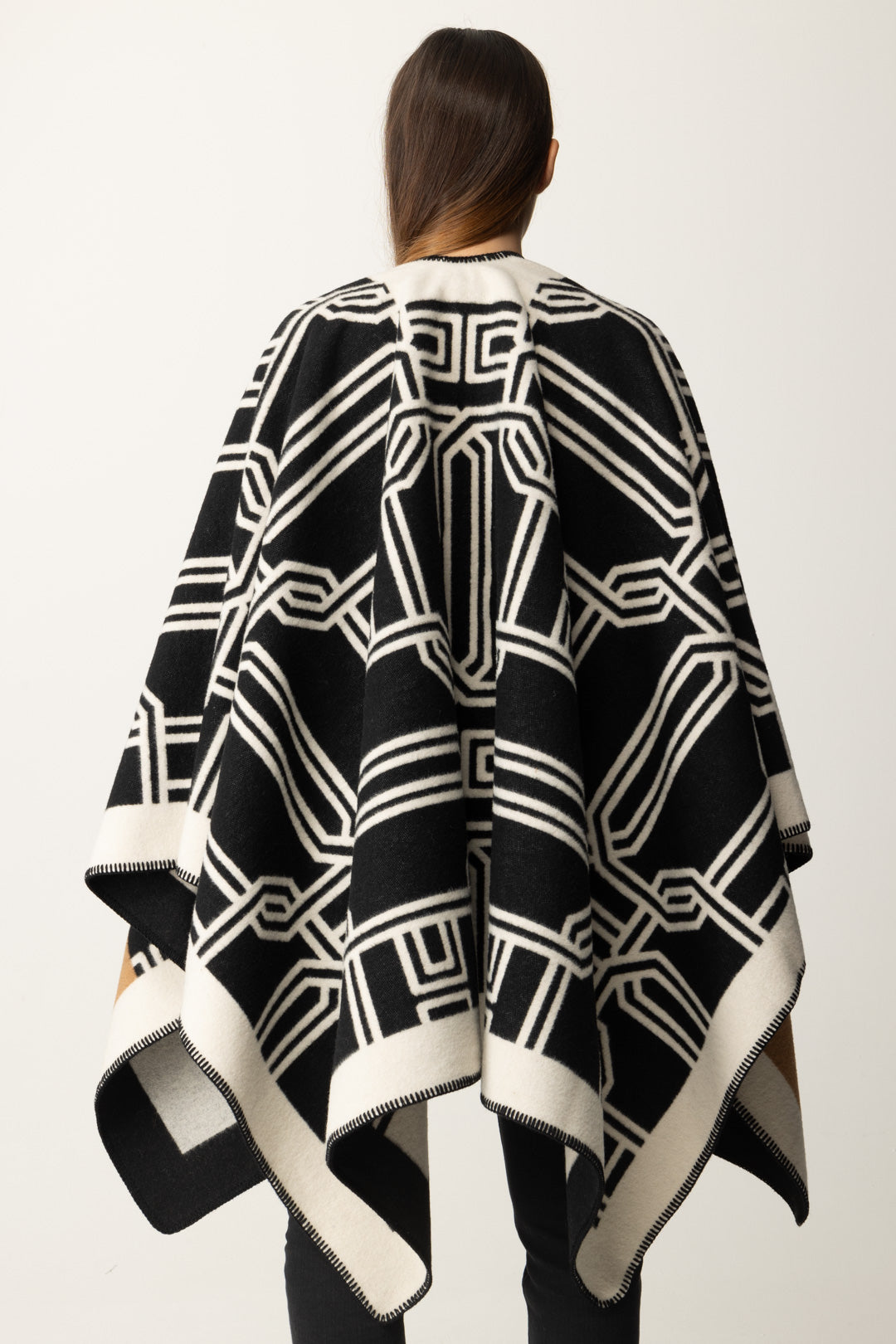 Wool Cape with Lettering