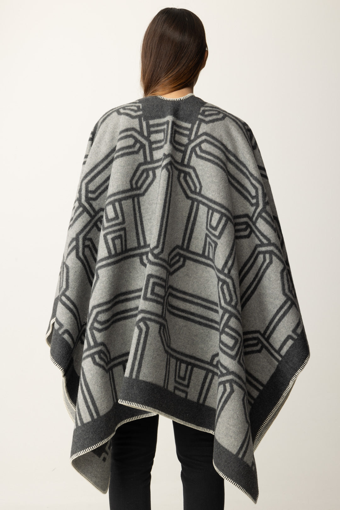 Wool Cape with Lettering