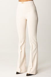 Stretch Crepe Pants with Clamp at Waist