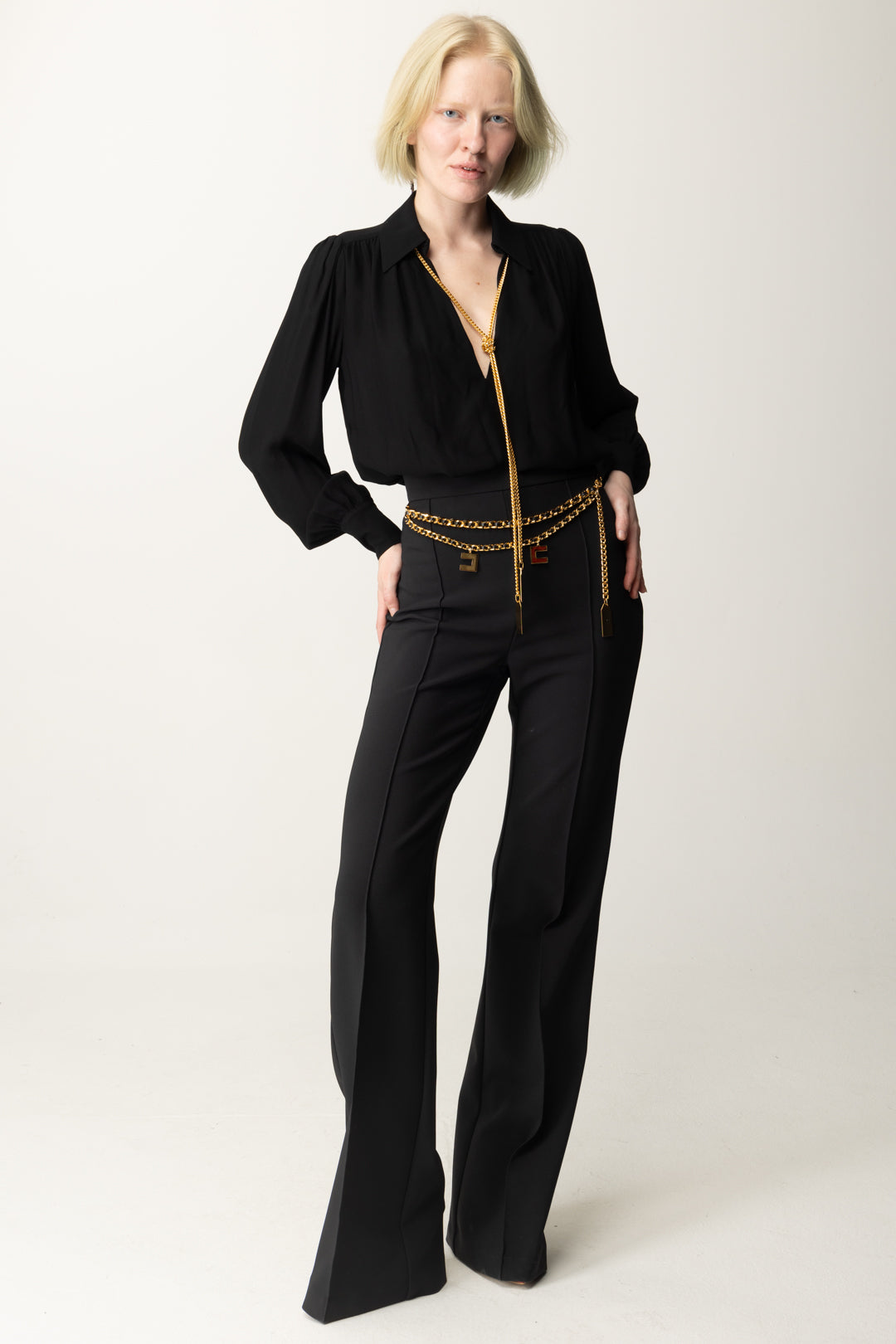 Pantalon Palazzo avec chaîne et breloques