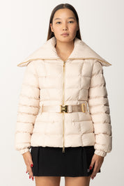 Down Jacket with Belt and Maxi Collar