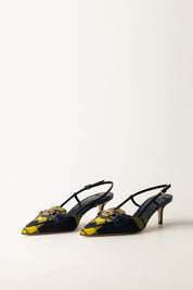 Tartan Slingback with Clamp